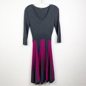 Spense Geometric Patterned Flair Knitware Dress Size Small